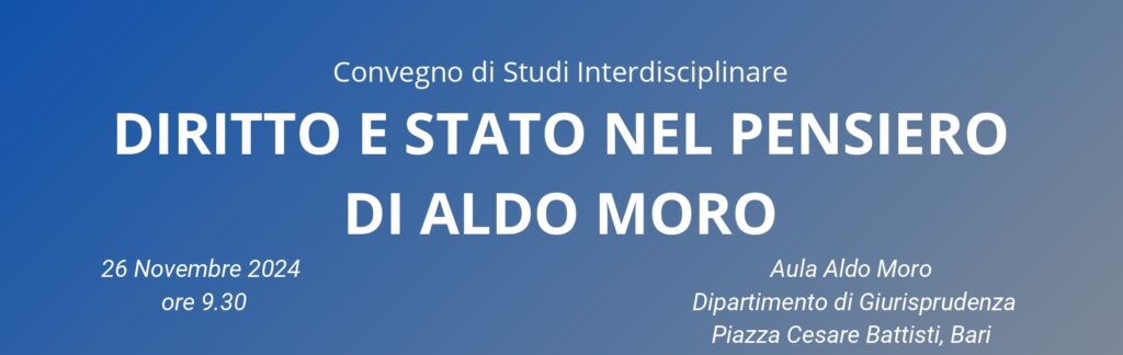 Seminario “Diritto e Stato nel pensiero di Aldo Moro”