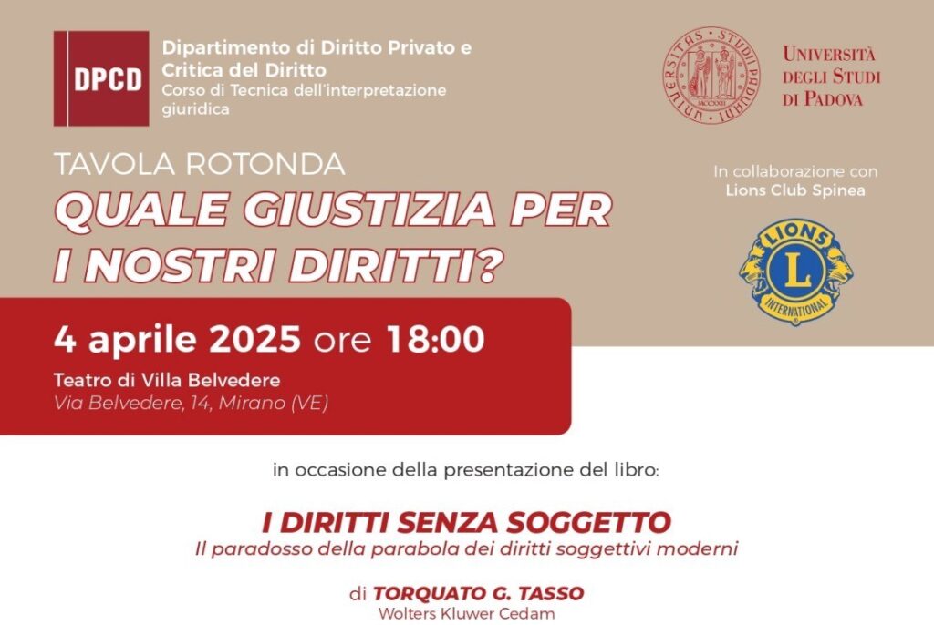 Tavola rotonda “Quale giustizia per i nostri diritti?”