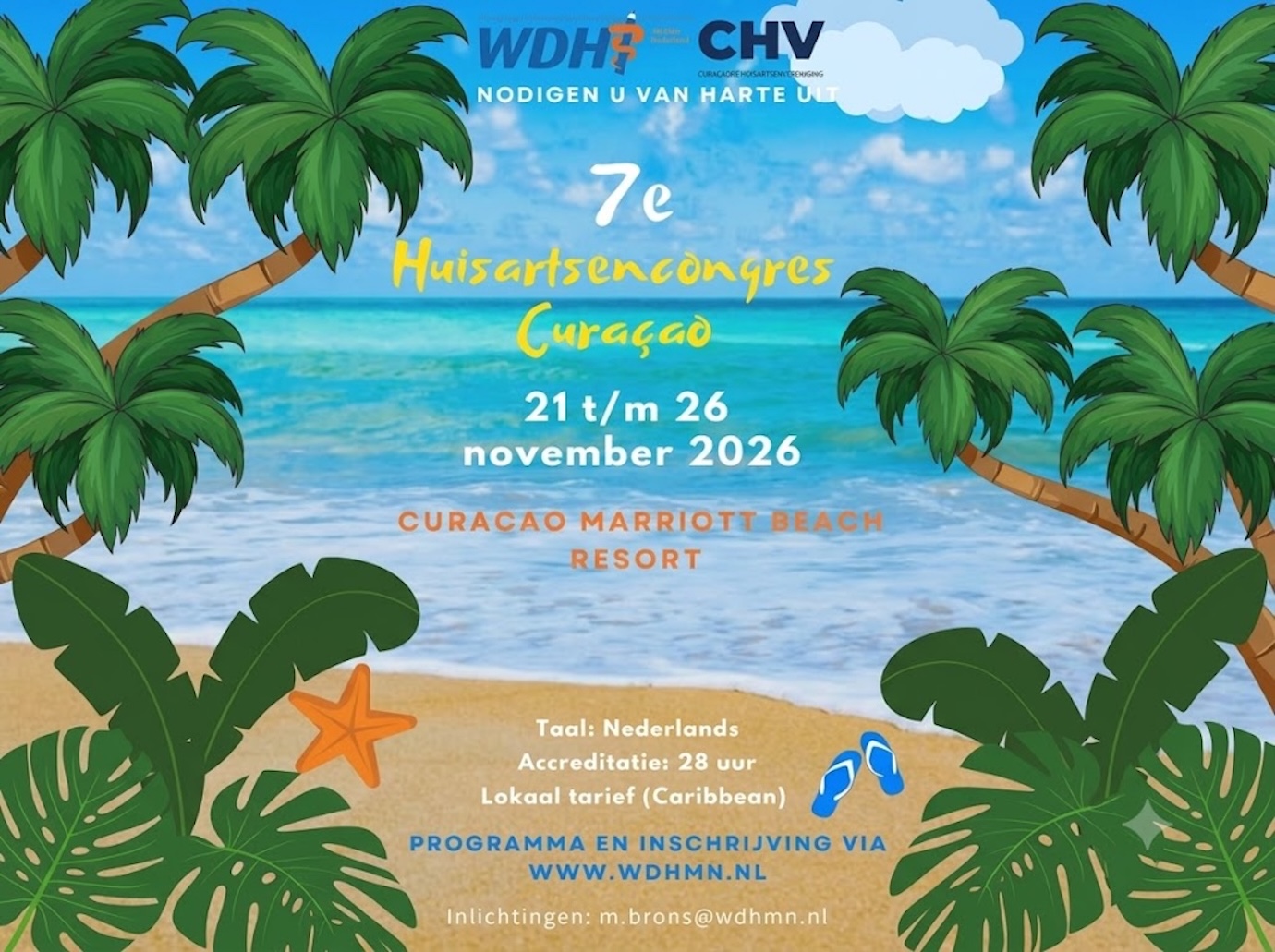 Huisartsen nascholing Curaçao 2026 - Inschrijving Caribische huisartsen