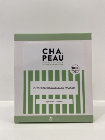 CHA.PEAU Zuiverend biocellulose masker 3 stuks
