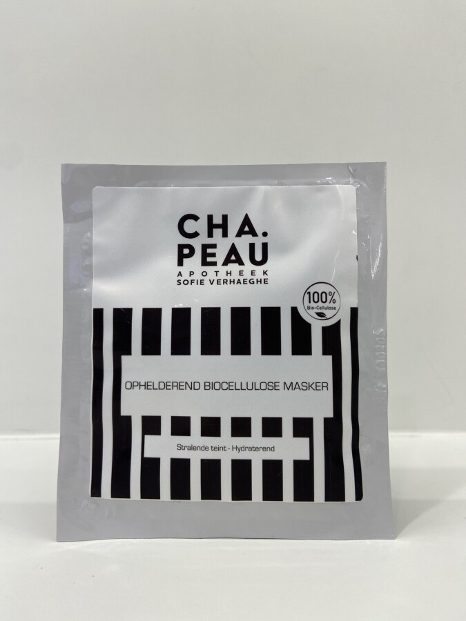 CHA.PEAU Ophelderend biocellulose masker 1 stuk