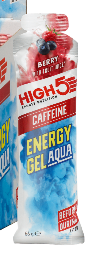 High 5 energygel aqua caffeine bessen 66g