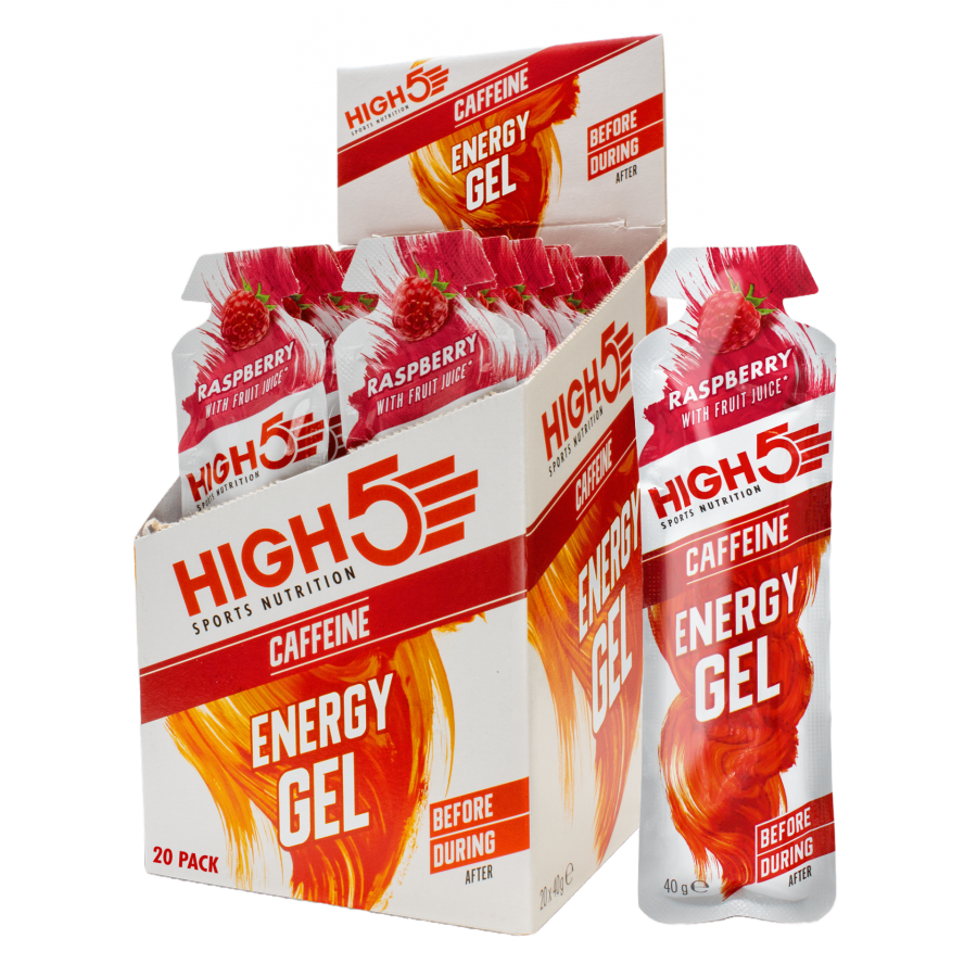High 5 energygel caffeine framboos 40g