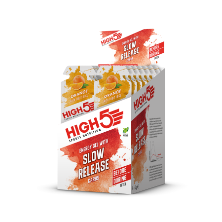 High 5 slow release energygel orange 14 x 62g