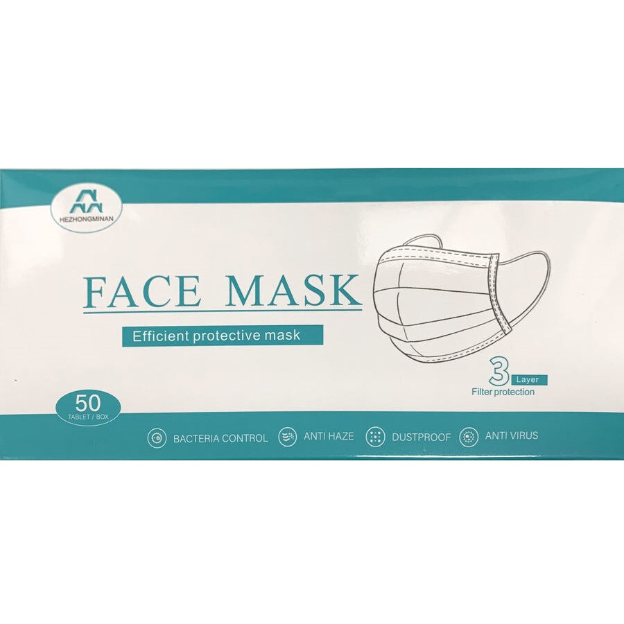 Masque chirurgical 3-Plis (50 pièces)
