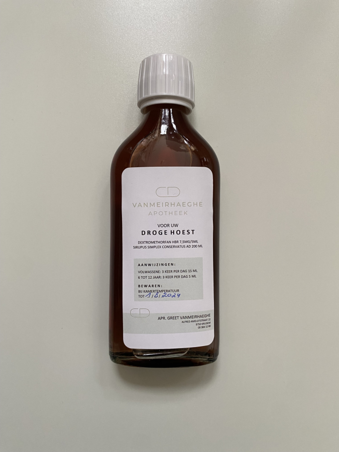 hoestsiroop met of zonder suiker