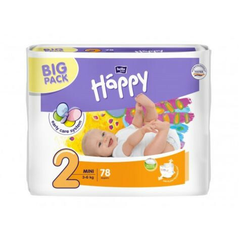 Happy Luiers Size 2 (3-6kg) 78st