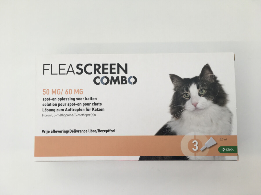 Fleascreen combo 50mg/60mg spot on kat pipet 3