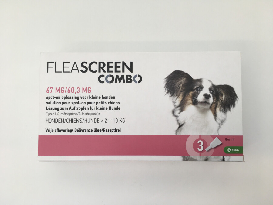 Fleascreen combo 67mg/60,3mg spot on hond pipet 3