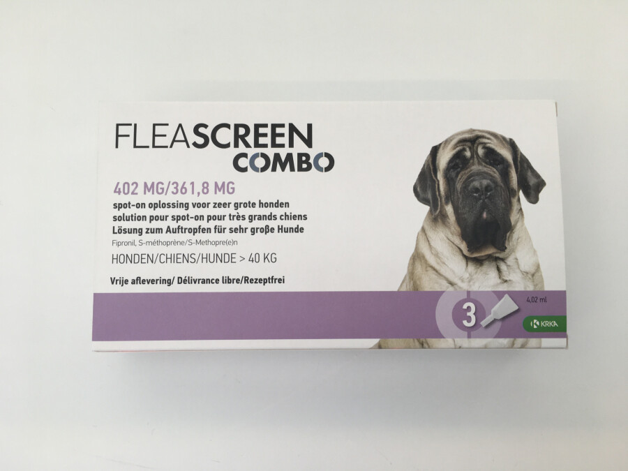 Fleascreen combo 402mg/361,8mg spot on hond pip. 3