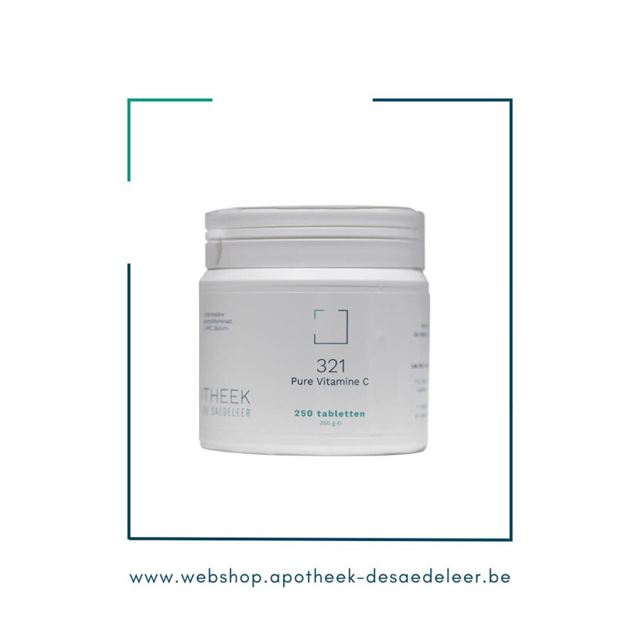 Pure vit C ascorbinezuur 1 g 250 tabletten 321