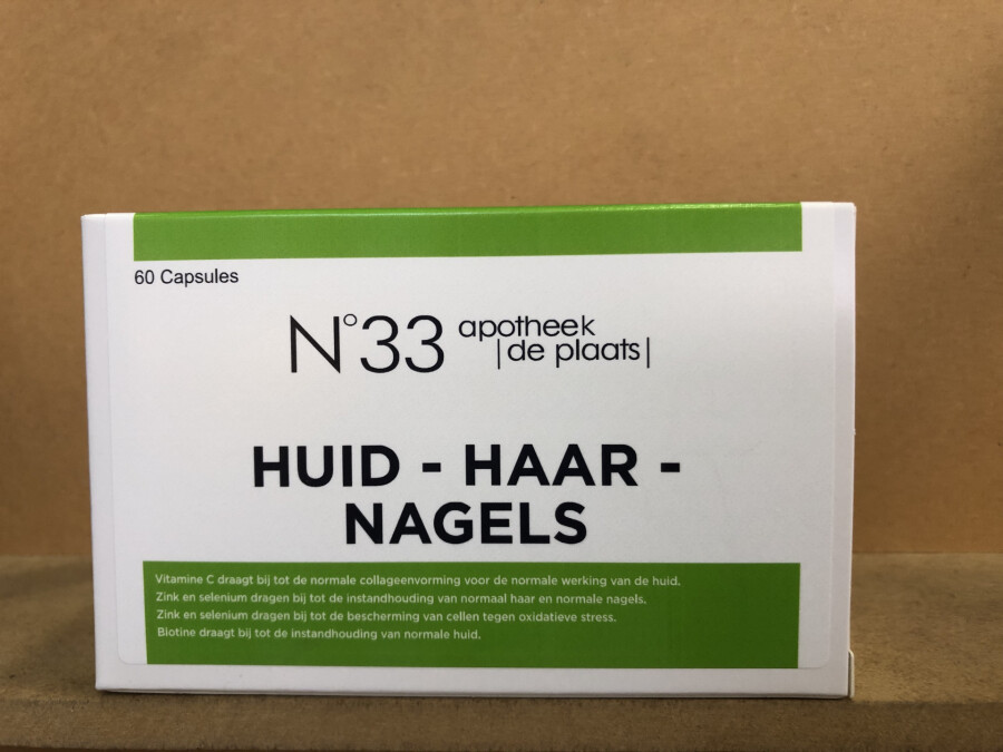DE PLAATS N33 HUID HAAR NAGELS  60 CAPS
