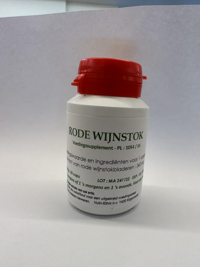 Rode wijnstok, 30 capsules
