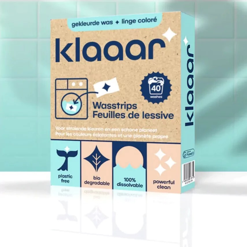 Klaaar wasstrips voor gekleurde was - 40 wasbeurten Klaaar wasstrips voor gekleurde was - 40 wasbeurten