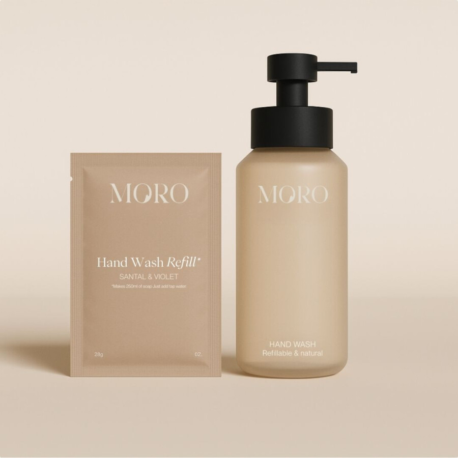 MORO Hand & Body Wash Santal & Violet | Soft Sand - Starter Kit