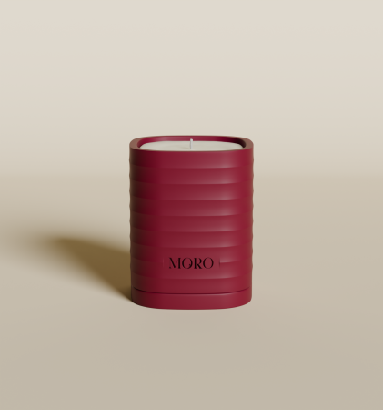 MORO Candle Tonka Bean & Rose | Burgundy - Starter Kit