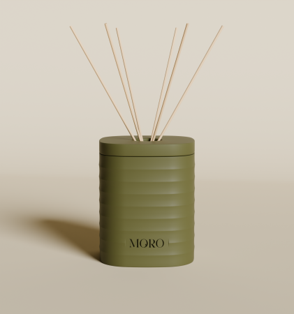 MORO Geurstokjes Amber & Musk | Olive Green - Starter Kit