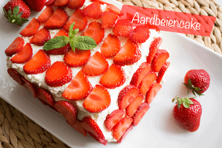 Aardbeien cake