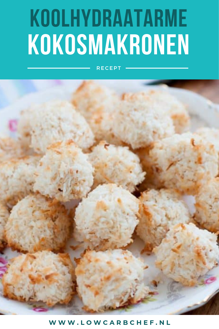 Deze koolhydraatarme kokosmakronen zijn super lekker en makkelijk om te maken. Je kunt de kokosmakronen eten als snack of dessert! #koolhydraatarm #kokos #recepten #gezond