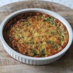 Koolhydraatarme quiche met spinazie, champignons en feta kaas!