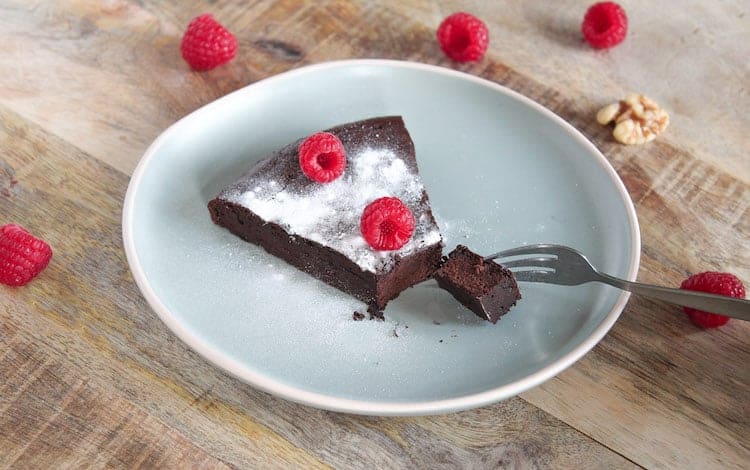 Chocoladetaart met frambozen