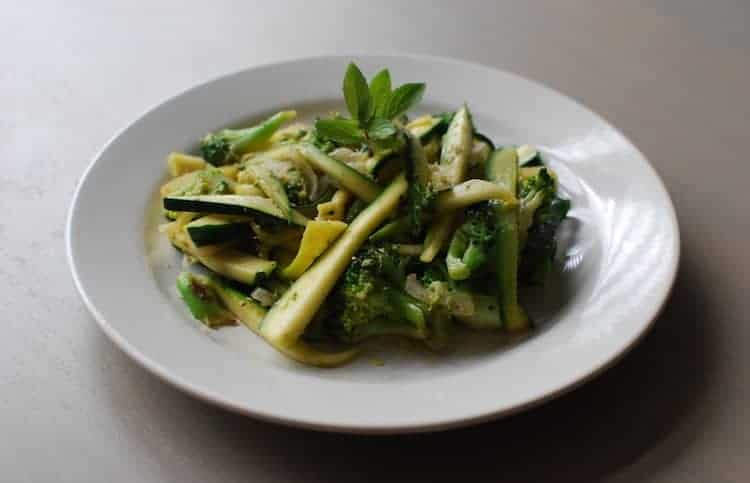 Courgette pasta