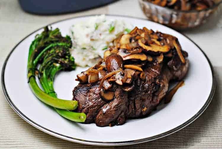 Entrecote met champignons