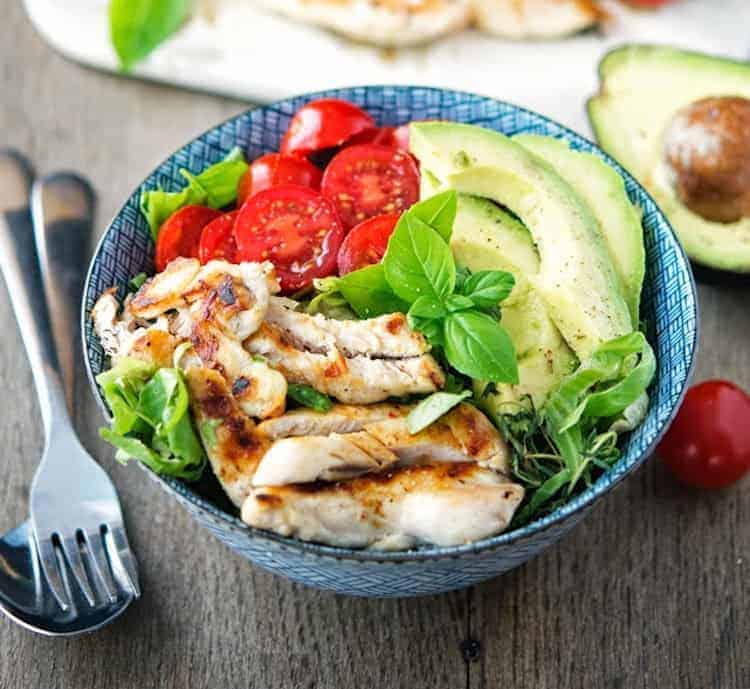 Kipshoarma salade