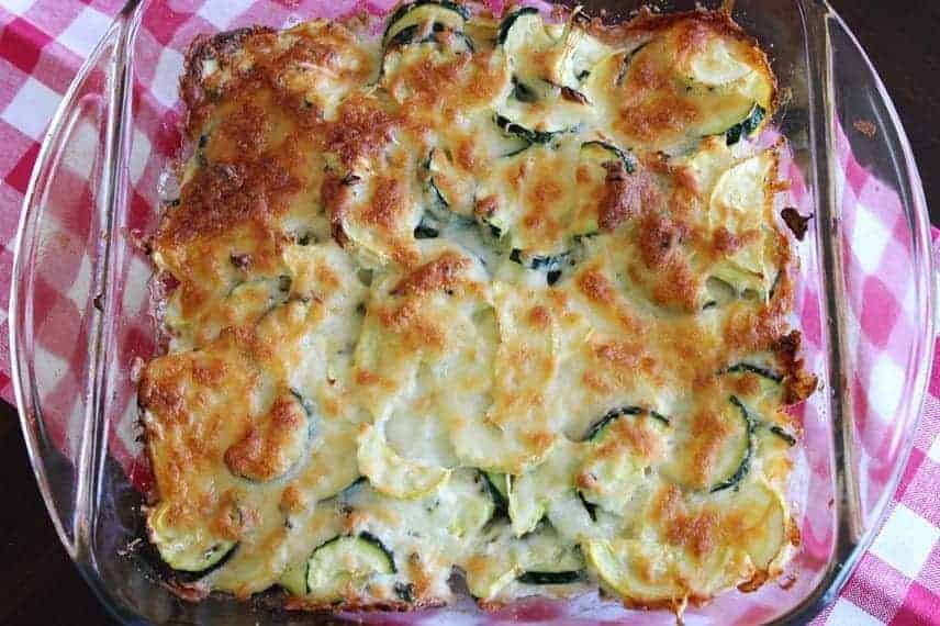 Ovenschotel met courgette en paprika