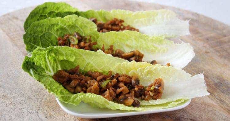 Sla wraps met Oosters kipgehakt