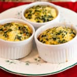 3 porties spinazie quiche met kaas zonder korst