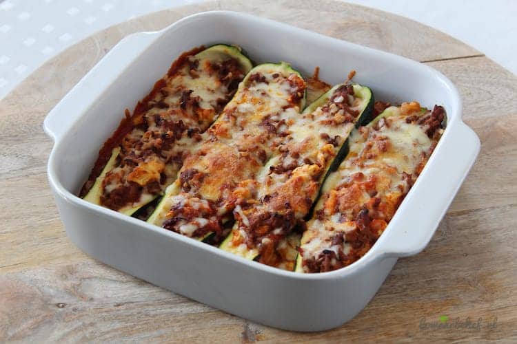 Mexicaanse gevulde courgettes