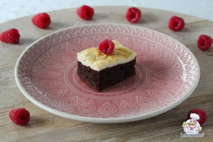 Koolhydraatarme cheesecake brownies