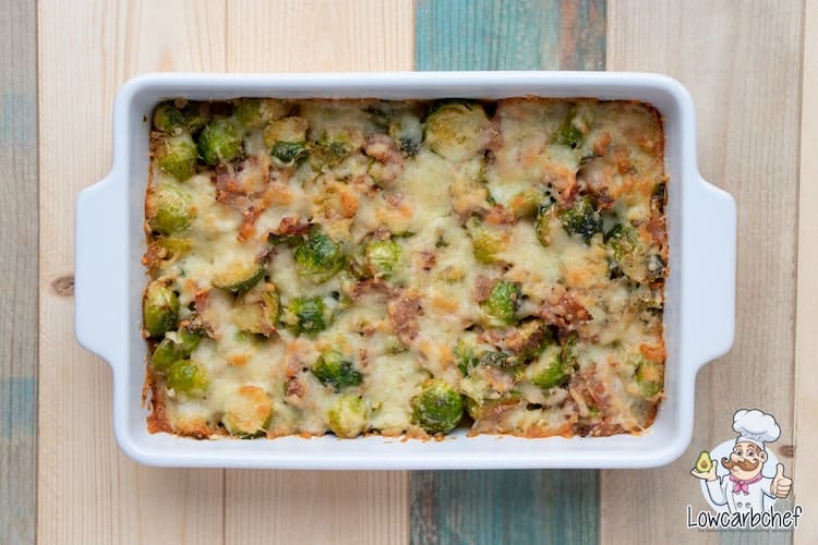 Ovenschotel met spruitjes en bacon