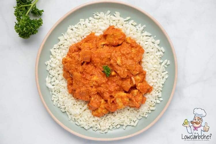 Butter chicken met bloemkoolrijst