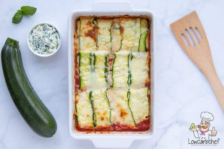 Courgette ravioli met spinazie en ricotta.