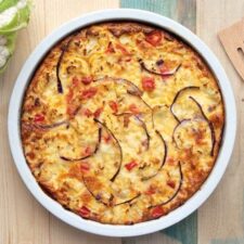 Quiche met bloemkool en kaas.
