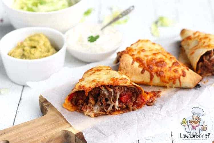 Burritos gevuld met pittig gehakt