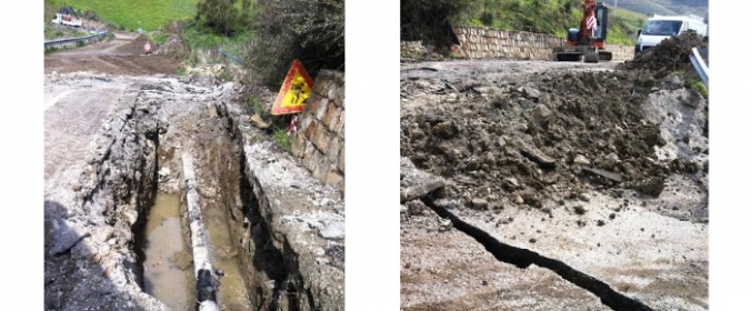 Scillato, frane e rottura di tubi del gas hanno messo in difficoltà il paese