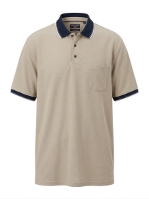 3-Knopf-Polo-Shirt, 1/2 Arm, SAND