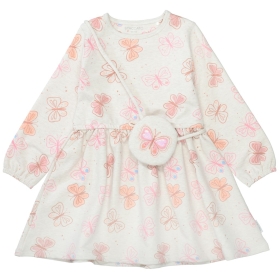 Md.-Sweatkleid   Tasche, NATURE MEL AOP