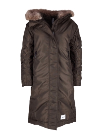 Khujo Damen Wintermantel Oliva braun