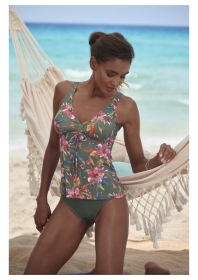 Bügel-Tankini-Top B, oliv print