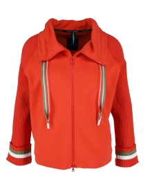 Weite Jacke in Materialmix