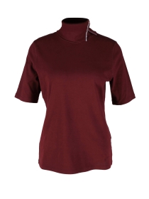 Marc Cain Collections T-Shirt Damen – Rollkragen bright maroon ZC 48.06 J15