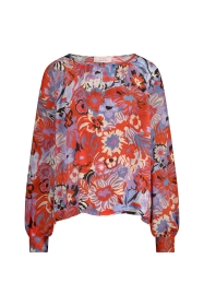 Babs flower blouse, multi color