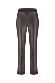 Studio Anneloes Hose Anne faux leather trousers, espresso