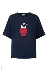 Mey x Peanuts T-Shirt, yacht blue