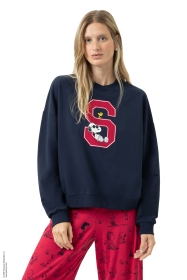Mey x Peanuts Sweatshirt, yacht blue