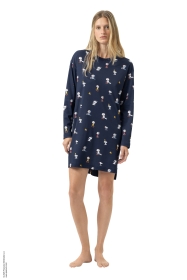 Mey x Peanuts Nachthemd langarm, yacht blue